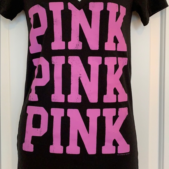 PINK by Victoria’s Secret Black and Pink T-Shirt - Picture 2 of 6